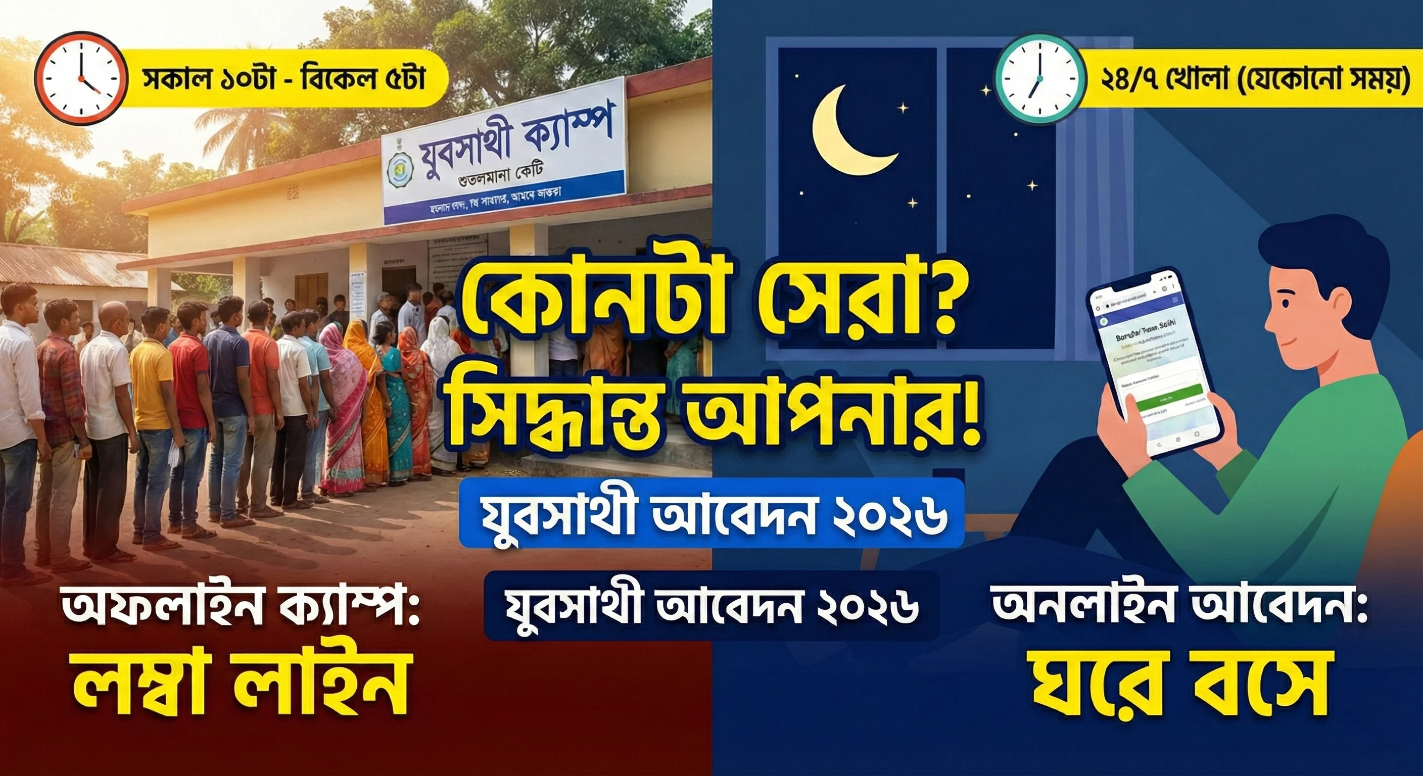 Yuva Sathi Online vs Offline Apply